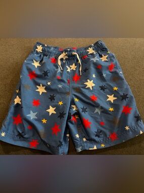 Hanna Andersson Blue Star-Print Kids Shorts
